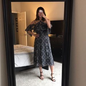 ASOS River island floral cold shoulder dress